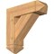 Ekena Millwork Traditional Arts and Crafts Smooth Bracket w/ Offset Brace, Western Red Cedar, 7 1/2"W x 24"D x 24"H BKT0806X24X24TRA03SWR - alternate 1
